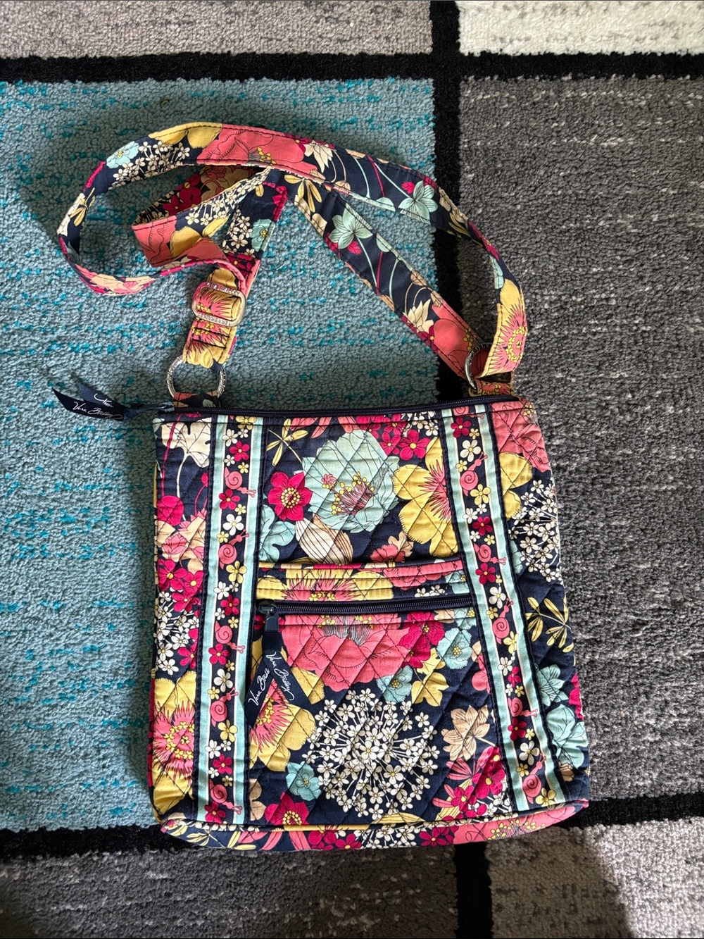 Vera Bradley Floral Pattern Crossbody/Shoulder Bag